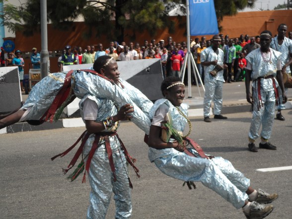 display of stunts at the carnival