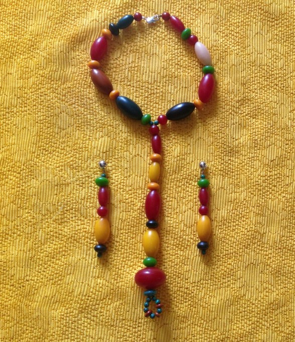 STILE-  STYLE IS INNATE- necklace designed by Eeefy Amber is found in Bauchi State, Nigeria HEALING PROPERTIES:  Amber aides memory loss, purifies the body, elevates headaches and bone and hart problems.. Known for its stress relieving and calming properties 