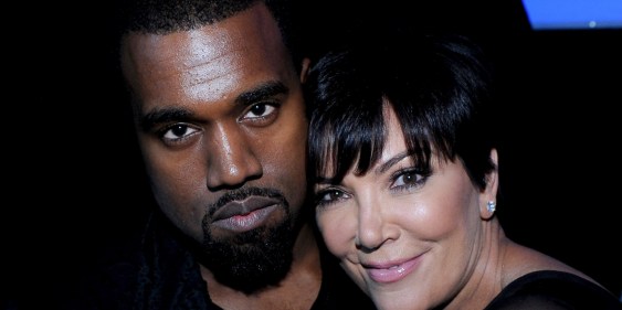 HOLLYWOOD, CA - NOVEMBER 21: (L-R) Kanye West and Kris Jenner backstage at FOX's "The X Factor" Season 2 Top 10 Live Performance Show on November 21, 2012 in Hollywood, California. (Photo by FOX via Getty Images)